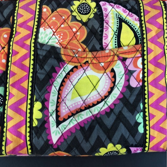 Vera Bradley Ziggy Zinnia Medium Chevron Crescent Tote Bag - Picture 5 of 14